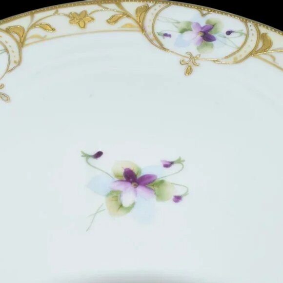 Antique Nippon Morimura Bros. Moriage Dessert Plate Hand Painted - Picture 8 of 8